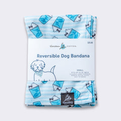 Caribou Coffee Reversible Printed Pet Bandana- Small